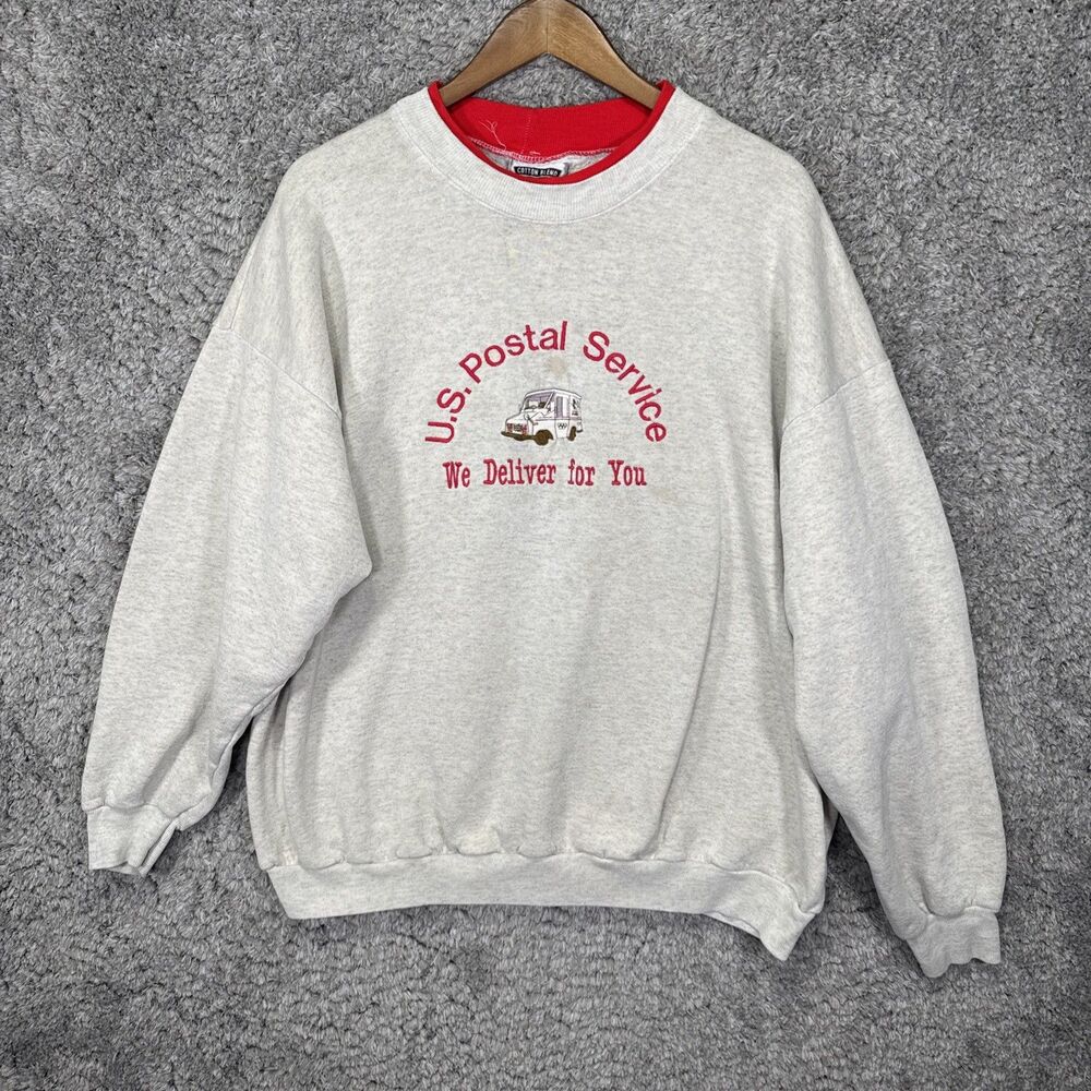 Vintage Lee US Postal Service Sweatshirt USPS Embroidered 90s 2X *read